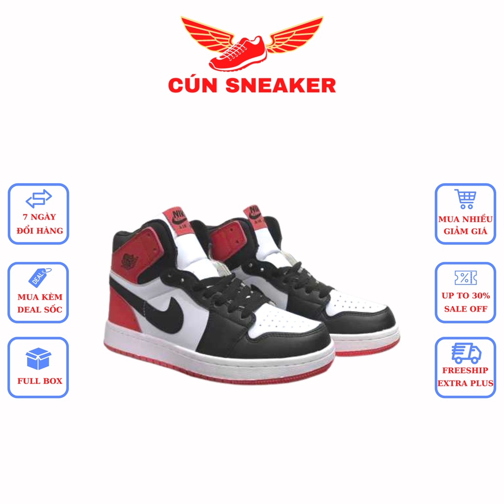Giày 𝗝𝗼𝗿𝗱𝗮𝗻 Cổ Cao Màu Đỏ Đen Nam Nữ 🌸 Giày Thể Thao Sneaker Nam Nữ 𝗝𝗼𝗿𝗱𝗮𝗻 Cao Cổ Đen Đỏ Full Box