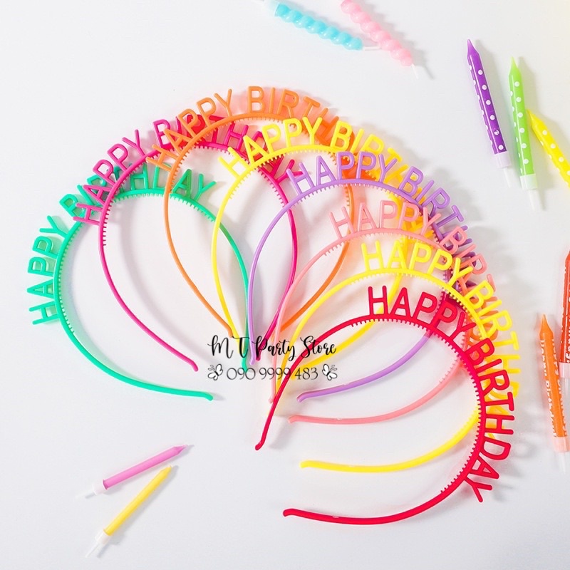 CÀI TÓC NHỰA CHỮ HAPPY BIRTHDAY