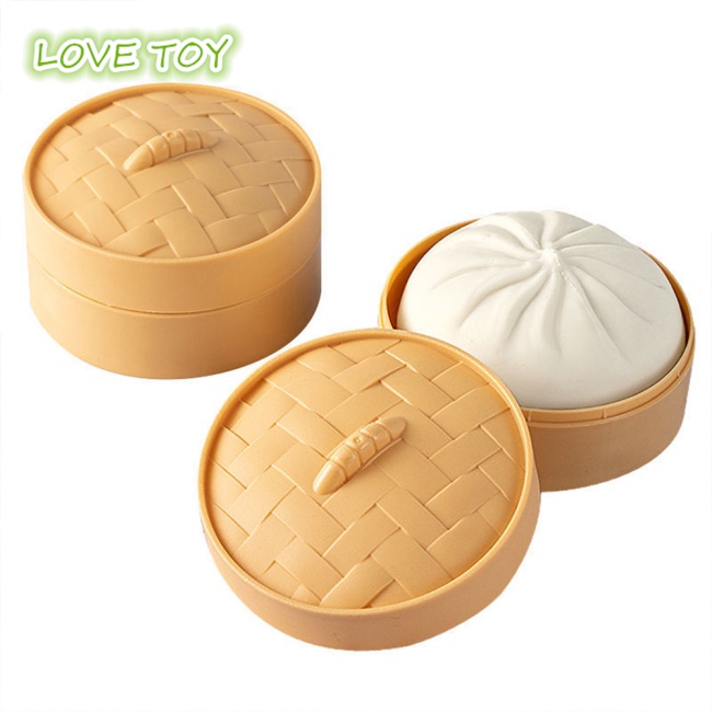 Đồ Chơi Xốp Squishy Giảm Stress Hình Bánh Baozi Dễ Thương Cho Bé