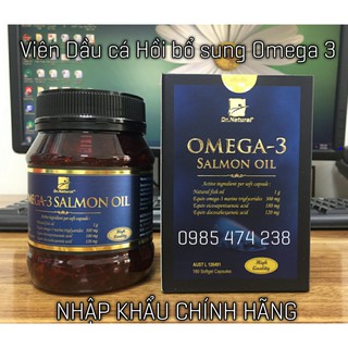 [QUÀ TẶNG GIÁ TRỊ+ BẢO HÀNH CHÍNH HÃNG] Viên dầu cá Hồi Dr Natural Omega 3 Salmon Oil 1000mg