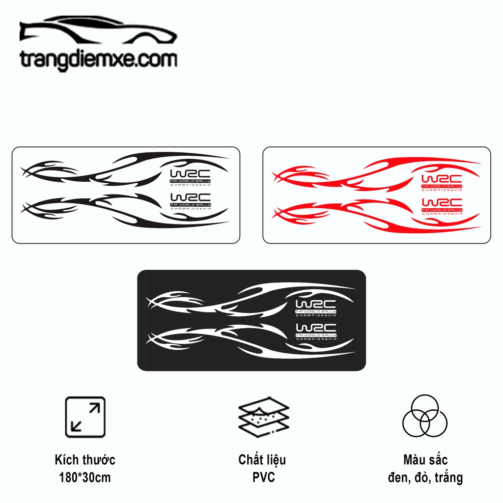 Decal Dán Xe Hình Lượn Sóng Tem Dán Xe Cool Ngầu Trangdiemxe Y48