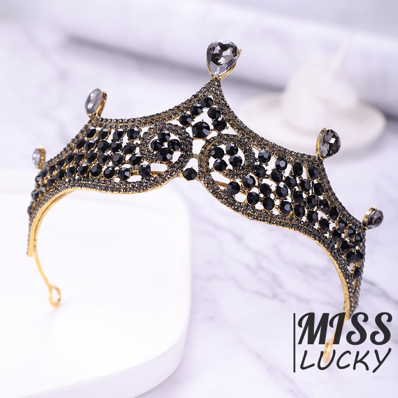 Vương miện cài tóc đính đá phong cách cổ điển cho cô dâu