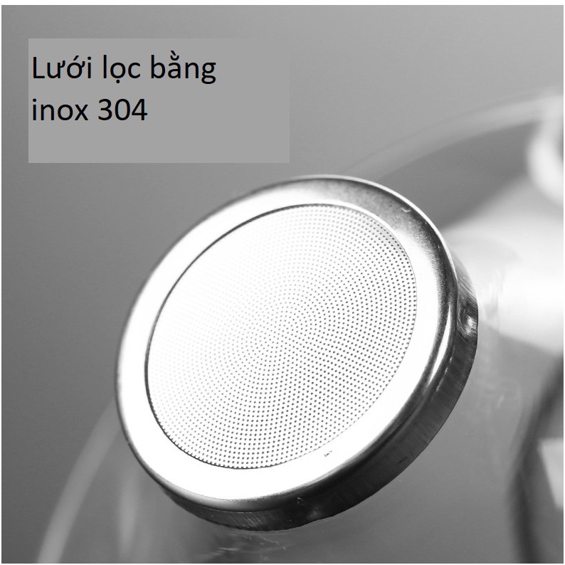 Lọc trà thủy tinh tay cá vàng