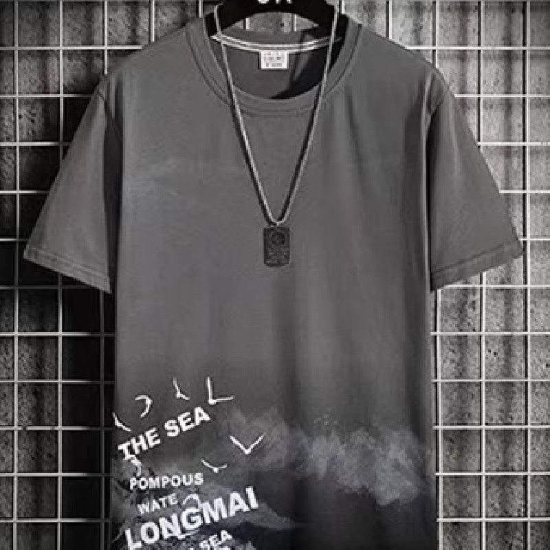 Áo Thun Tay Ngắn Dáng Rộng In Họa Tiết Phong Cách Hip Hop Hàn Quốc Cá Tính Cho Nam
