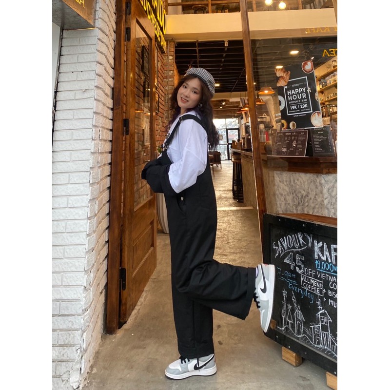 Quần Yếm Kaki Ống Rộng Cài Nút DIL Ullzang (Ảnh Thật/Có Sẵn) | BigBuy360 - bigbuy360.vn