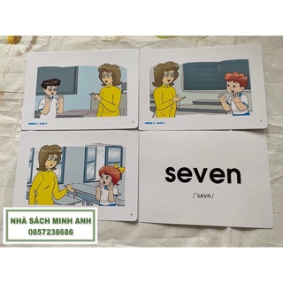FLASHCARD TIẾNG ANH LỚP 3 (154 thẻ A5-  thiết kế hai mặt- ép plastics bền đẹp)