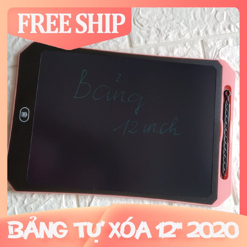 Bảng viết, bảng vẽ điện tử màn hình lcd 12 inch tự xóa thông minh model 2020 |tặng kèm bút cảm ứng