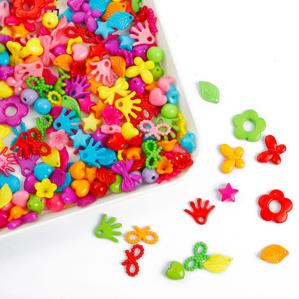 Set 30-1000 Hạt Nhựa Nhiều Màu Làm Trang Sức