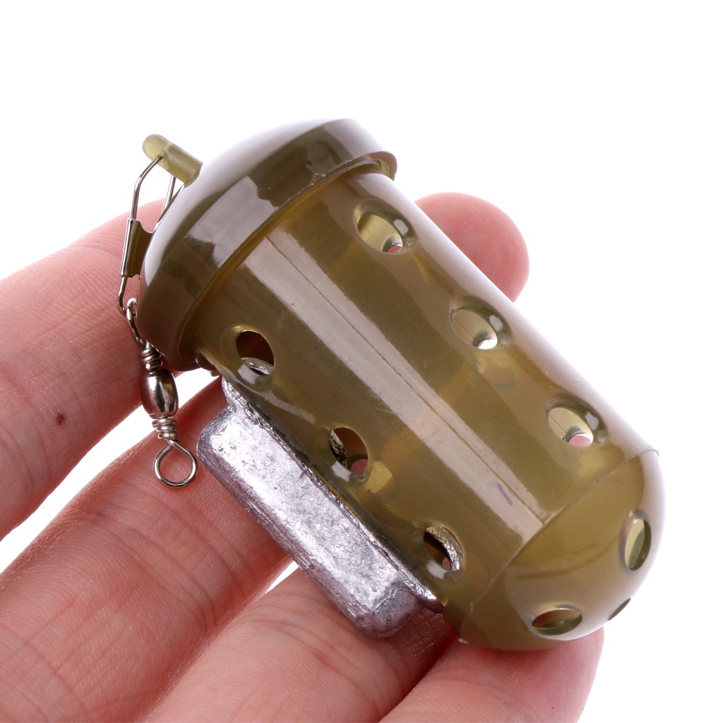 Dụng cụ đựng mồi nhử cá dạng lồng gắn lồng