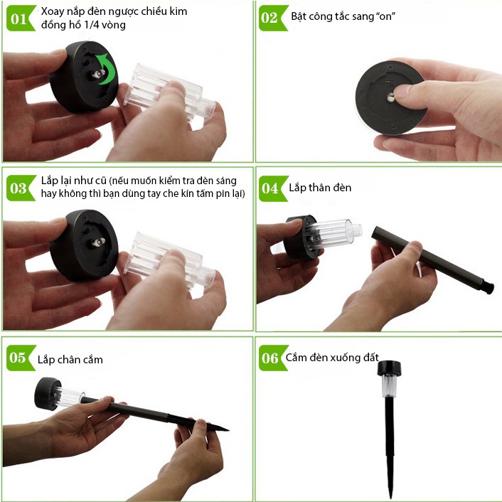 Đèn LED sân vườn sử dụng năng lượng mặt trời