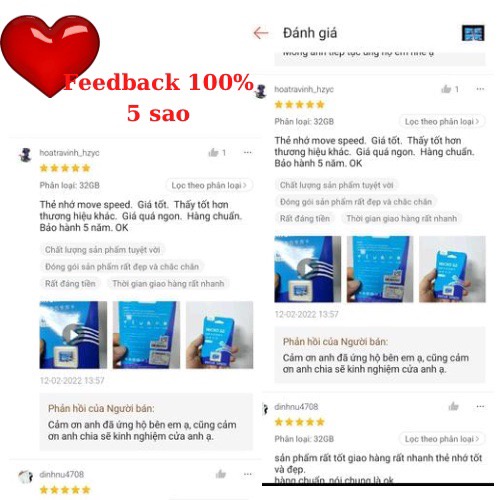 Thẻ nhớ 128Gb/64Gb/32Gb MOVE SPEED U3 chuyên dụng cho CAMERA, Điện thoại, Máy ảnh... tốc độ cao 95Mb-140Mb/s