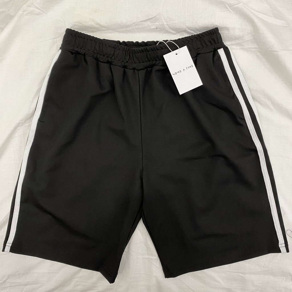 [Vải Không Xù+Co Giãn]Quần Short Nỉ Thể Thao Nam 3 Sọc, Quần Đùi Nam 3 Sọc Chất Liệu U Mì Dày Dặn  Hot Mùa Hè 2021-QD08