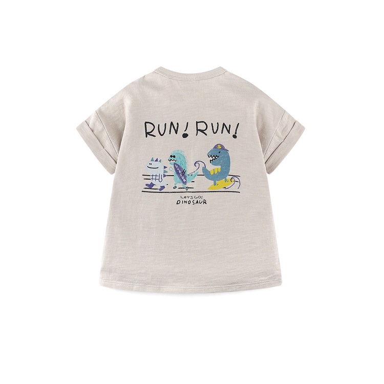 Áo cotton xước bé trai bé gái Run Run sau lưng MM. HA1218