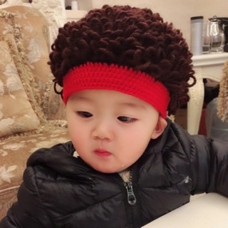 NÓN GIẢ TÓC LEN CHO BÉ TRAI 0-2Y CỰC KOOL