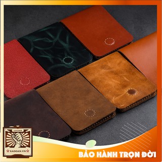 [VÍ SEN 3 - VÍ NAM DA THẬT - BẢO HÀNH TRỌN ĐỜI] Ví sen da bò thật 100% thiết kế tinh tế theo phong cách tối giản