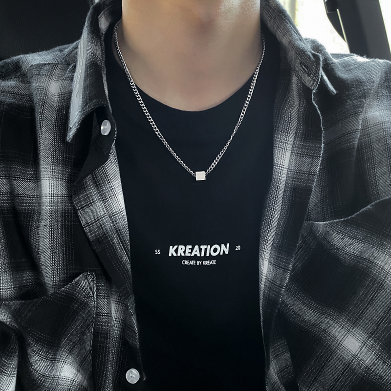 Dây chuyền mặt vuông 19113 hiphop phù hợp với mọi phong cách