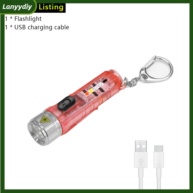 Đèn Pin Mini Pin Lithium 400mah Có Móc Khóa Nam Châm Siêu Sáng