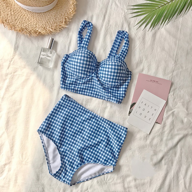 Bộ Đồ Bơi Đi Tắm Biển Nữ Bikini 2 Mảnh Caro sang chảnh-2169-Miễn Phí Ship | BigBuy360 - bigbuy360.vn