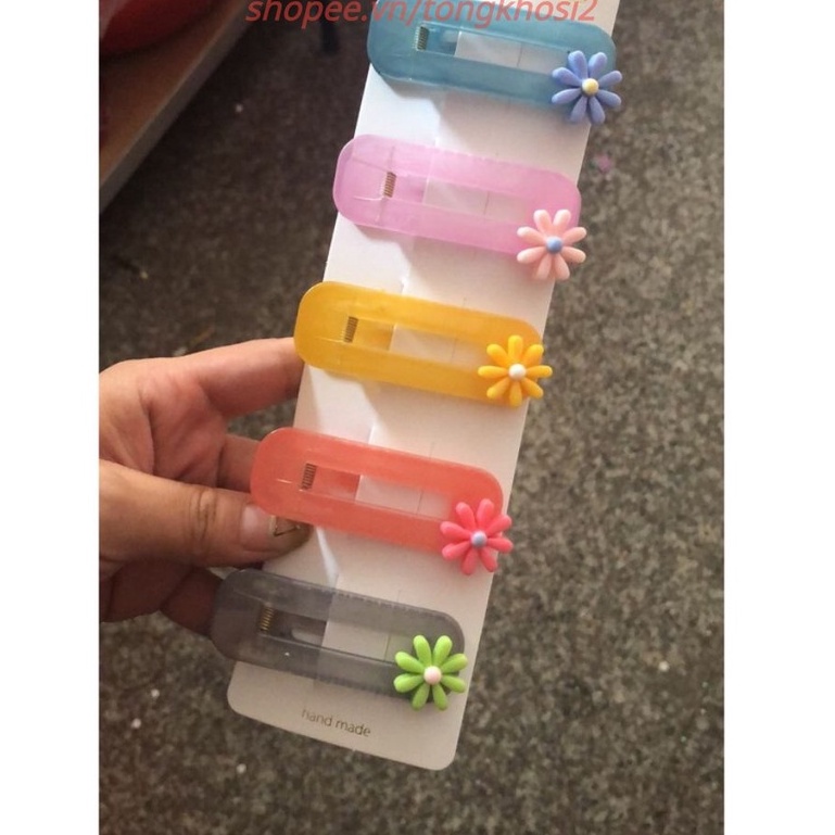 PVN2438 Bộ 5 kẹp tóc hoa cúc T2