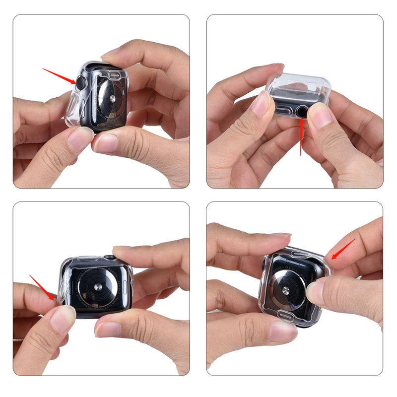 Ốp trong suốt bảo vệ mặt đồng hồ thông minh Apple Watch 6 5 4 3 42 40 44