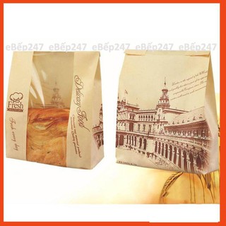 [Siêu rẻ+Freeship] Set 100 túi bánh mỳ hoa cúc ngang cao cấp - eBếp247