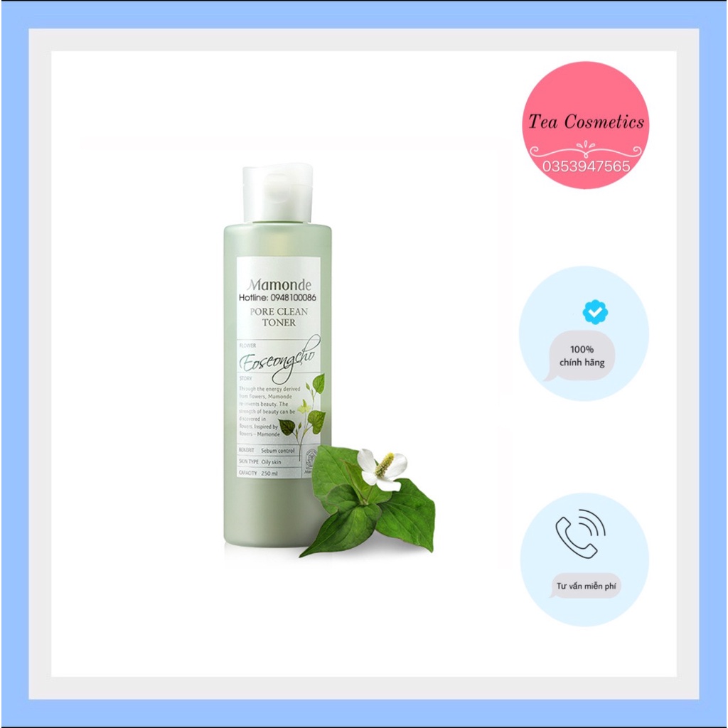 Nước Hoa Hồng Giảm Mụn Se Lỗ Chân Lông Mamonde Pore Clean Toner Eoseongcho 250ml