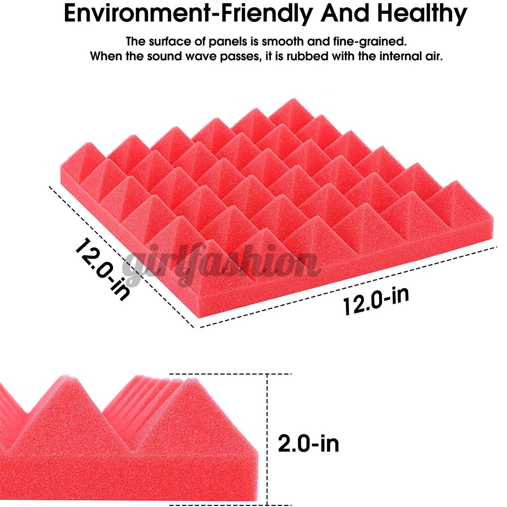 8 Miếng Xốp Cách Âm Kích Thước Chiếc 30X30X5Cm Tấm Cách Âm Mút Cách Âm Studio Cách Âm Dày Tấm Chống Thấm Wedge Đen/Xanh/Tím/Vàng/Đỏ/Xám 30x30cm