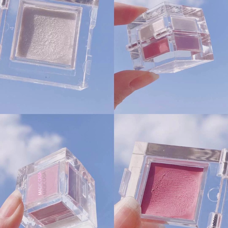 [Hàng mới về] Phấn má hồng dạng khối hai màu sắc tự nhiên lâu trôi độ bóng cao xinh xắn | BigBuy360 - bigbuy360.vn