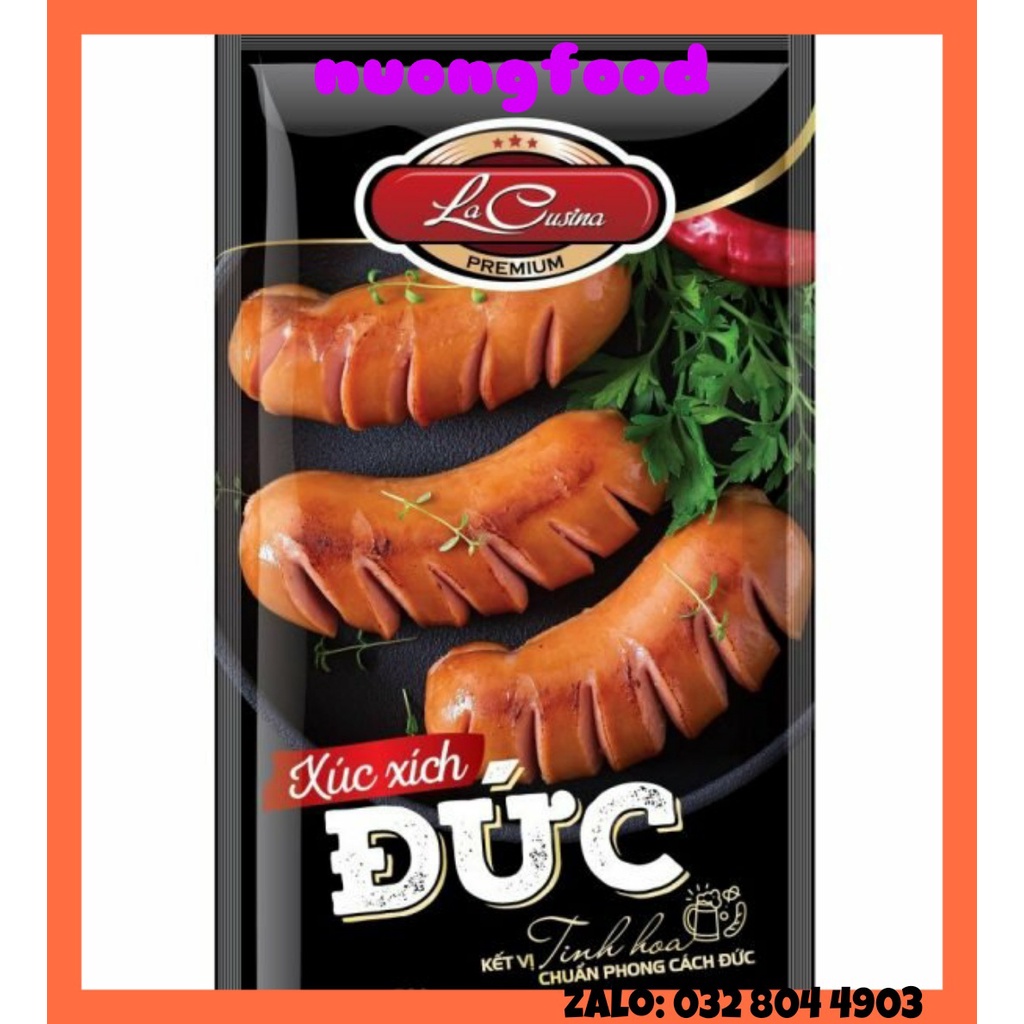 [HCM] XÚC XÍCH ĐỨC LACUSINA 500G - NUONGFOOD