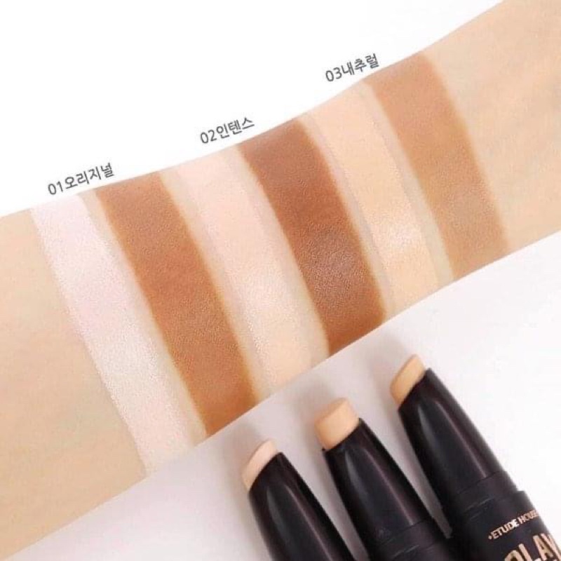 Che Khuyết Điểm, Tạo Khối 2 đầu siêu tiện lợi từ nhà Etude House Play 101 Stick Contour Duo màu #01 | BigBuy360 - bigbuy360.vn