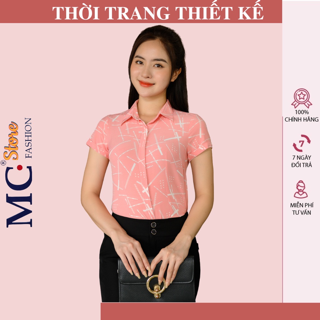 Sơ mi nữ basic A638 MC (trắng, vàng, đỏ, tím than)
