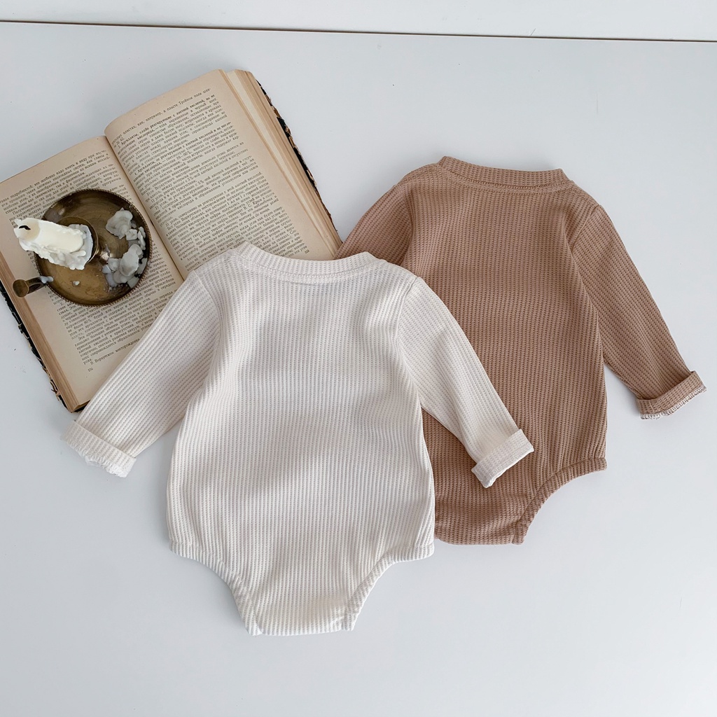 Áo Liền Quần Dệt Kim Phong Cách Thu Đông Mới Cho Bé Sơ Sinh