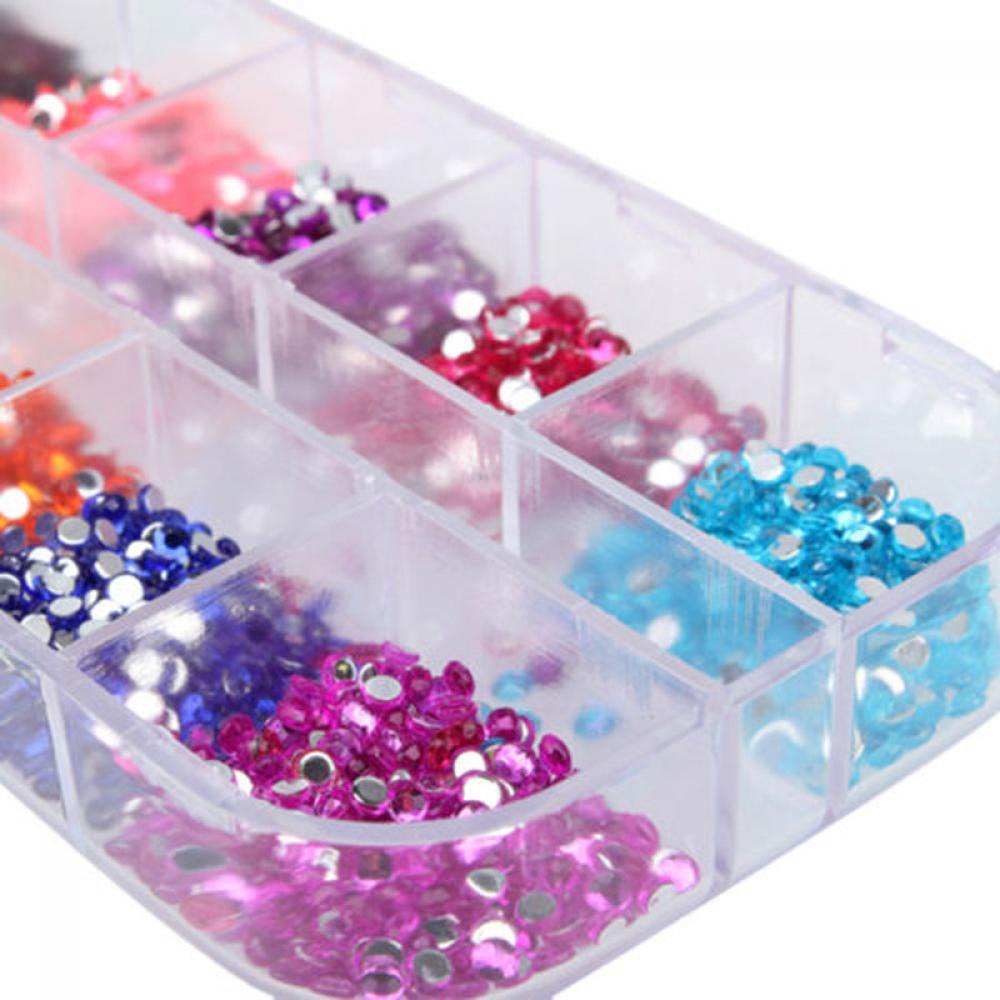Set 3600 Phụ Kiện Trang Trí Móng Tay Nghệ Thuật DIY Xinh Xắn