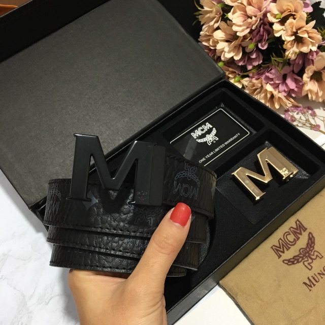 Bộ Thắt Lưng Da Nam TL01 Cao Cấp 2 Mặt Chữ M Dây Siêu Bền Đẹp Dây Lưng Dây Nịt