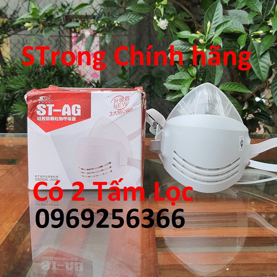 Mặt Nạ Chống Bụi 3M,Mặt Nạ Phòng Độc Strong Chính Hãng,Có Kính Hóa Chất