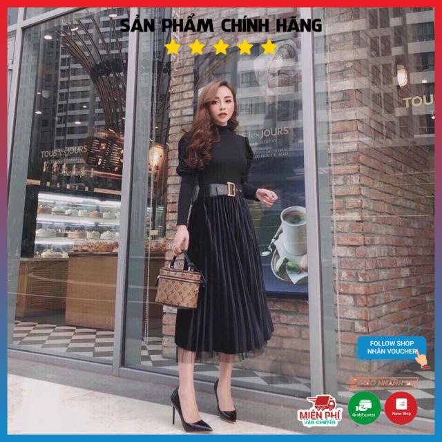 [ MÃ DATAS20K3DT GIẢM 20% ĐƠN 500K ] CHÂN VÁY MIDI XẾP LY CẠP CHUN MẶC ĐƯỢC 2 MẶT