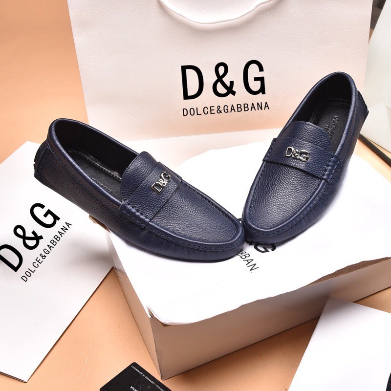 Giày lười cho nam thương hiệu Dolce & Gabbana D&G da thật cao cấp mẫu mới