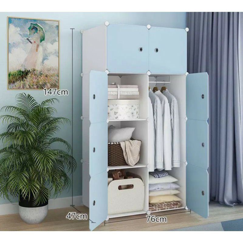 Tủ Nhựa Lắp Ghép 8ô Nhiều Kiểu  Tặng Kèm Búa Gỗ