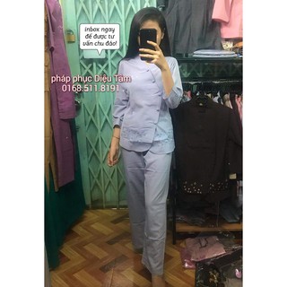 Kiểu đồ lam đi chùa đẹp, đồ phật tử đi lễ chùa nữ s294