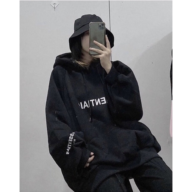 [RẺ VÔ ĐỊCH] Hoodies essntials có mũ unisex kèm ảnh thật tay bồng | BigBuy360 - bigbuy360.vn