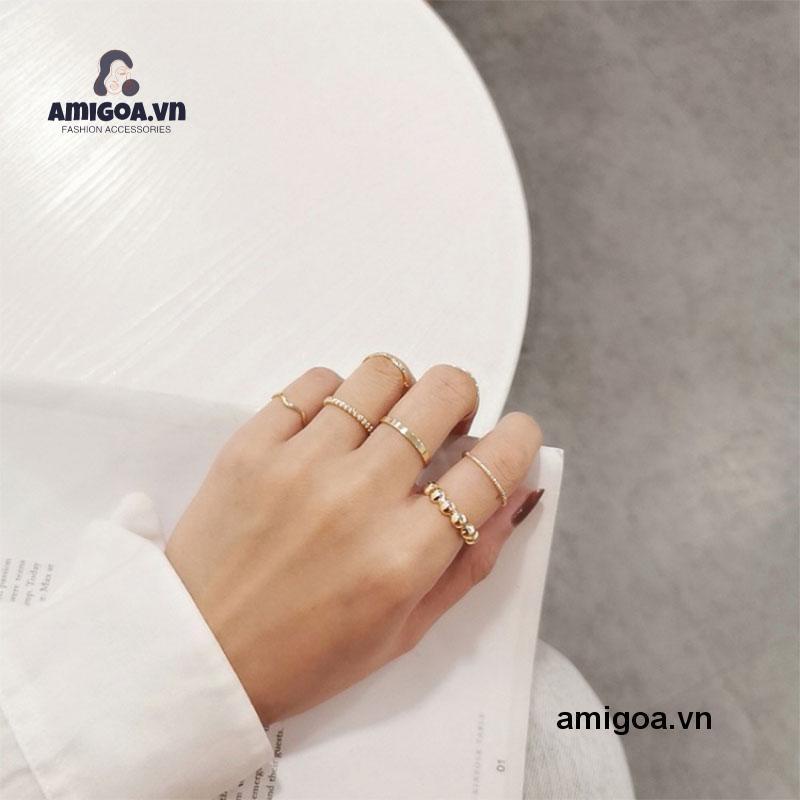 ✨✨Bộ 8 chiếc nhẫn khớp ngón tay thiết kế thời trang Boho cho nữ