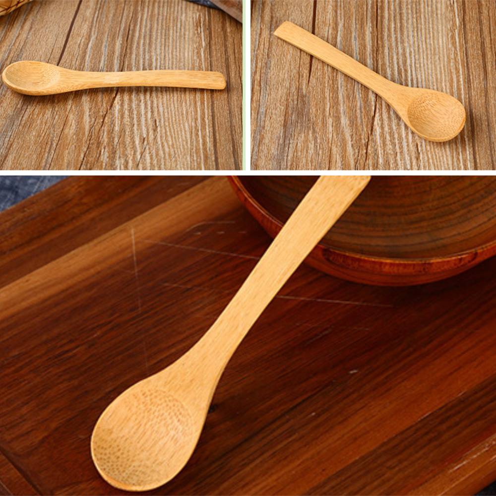 Muỗng Gỗ Tre Múc Cà Phê/Trà 12.8x3cm Cho Nhà Bếp