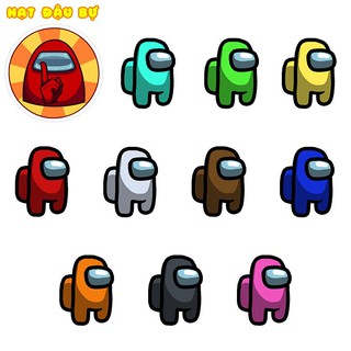 Sticker thiết kế chủ đề Among us siêu hot bộ 11 em - Hạt đậu bự