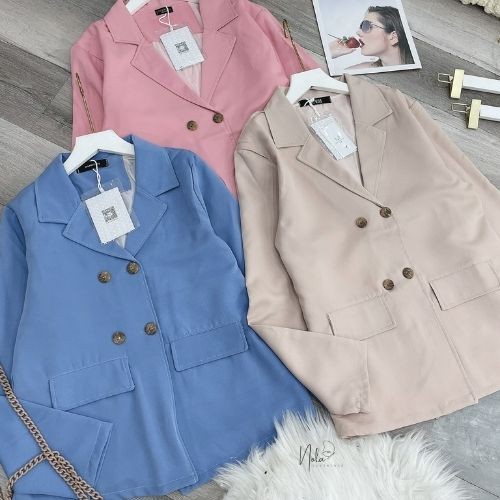 Áo khoác blazer 2 lớp 3 màu siêu dễ phối đồ phong cách Hàn Quốc | BigBuy360 - bigbuy360.vn