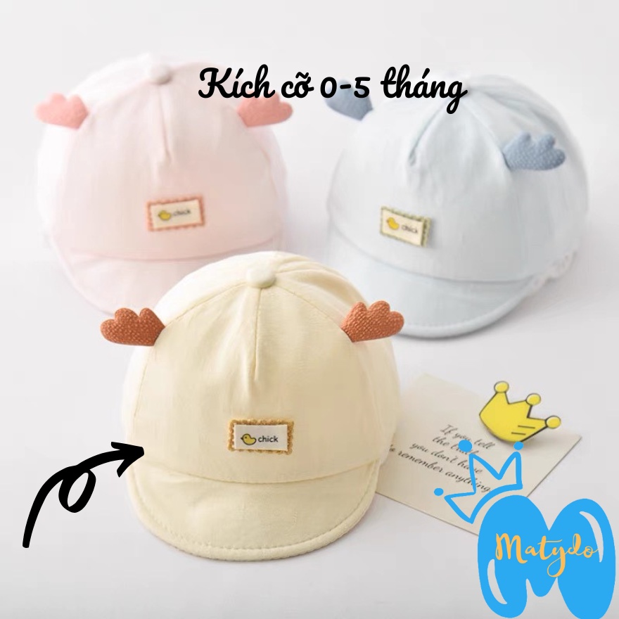 Mũ cho bé sơ sinh hình gà CHICK nón trẻ em bé trai bé gái mềm mại đáng yêu từ 0 đến 12 tháng phụ kiện trẻ em MSS03