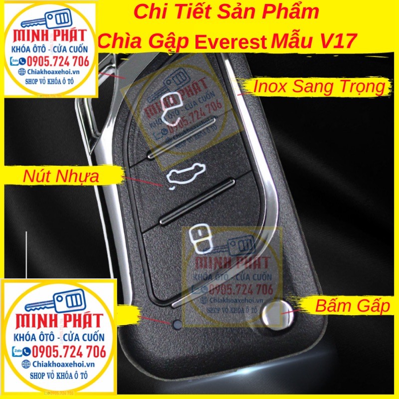 Chìa Khoá Remote Gập Xe Ford Everest