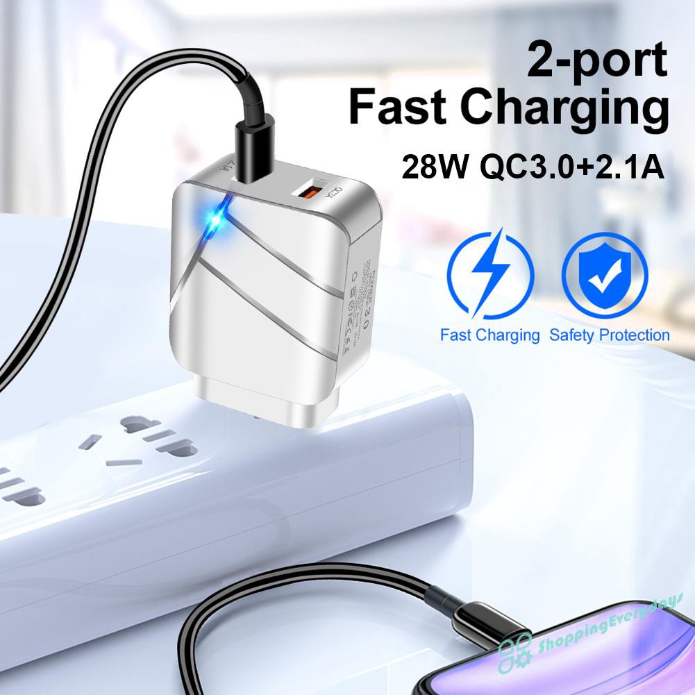 SV  28W USB Charger Quick Charge 3.0 Fast Wall Charger Adapter for Phone Tablet