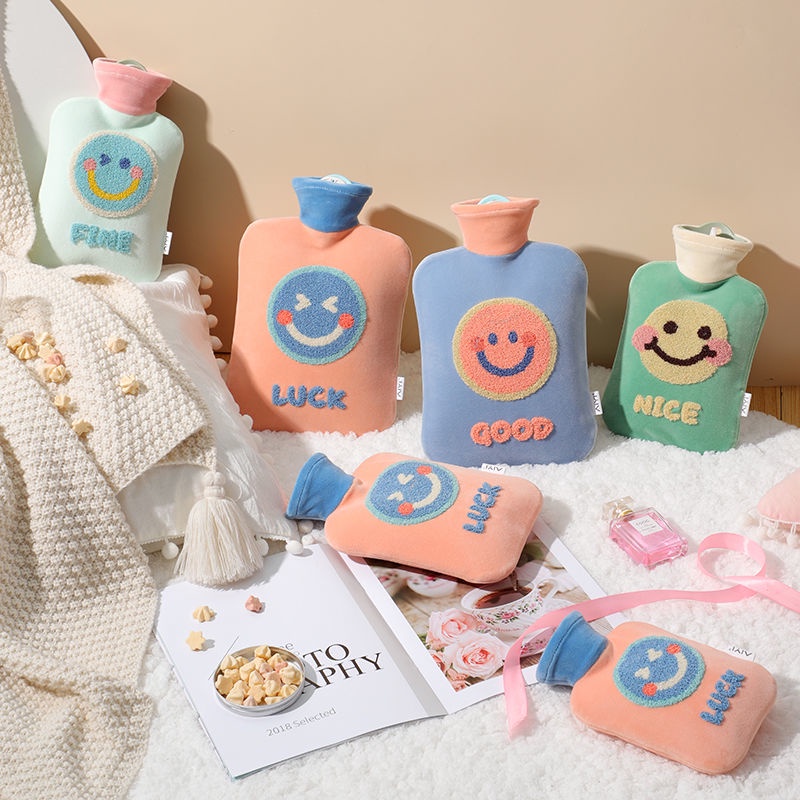 Túi Chườm Nước Nóng Dày Dặn Giữ Ấm Chống Nổ Họa Tiết Dễ Thương