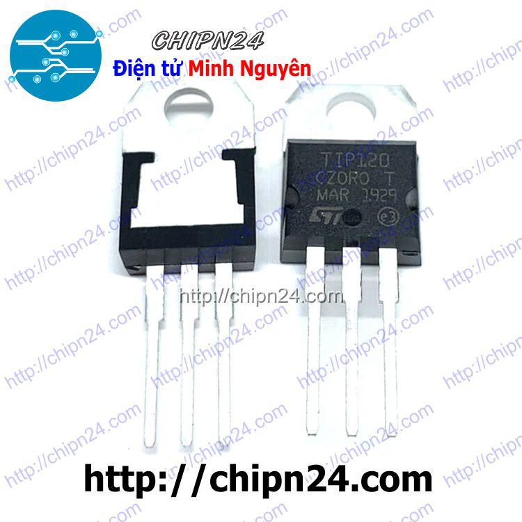 [2 CON] Transistor TIP120 TO-220 NPN 5A 60V (Darlington)