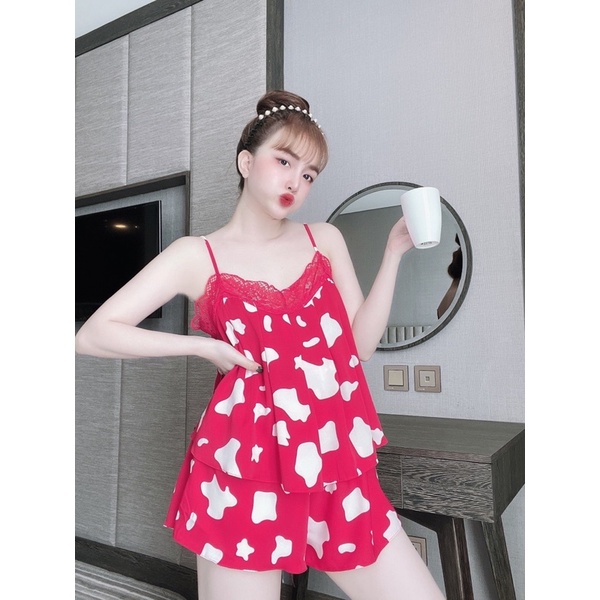 BỘ 2 DÂY LỤA MANGO PHỐI REN SIÊU QUYẾN RŨ- Big Size